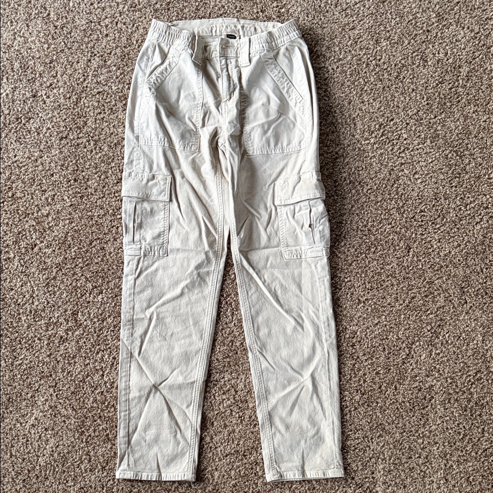 American Eagle Outfitters Light Tan Cargo Pants with elastic waistband size 2